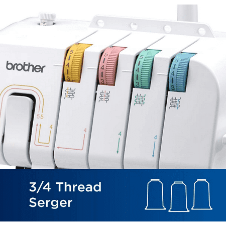 Brother 1034DX Easy-to-Use 3 or 4 Thread Serger with Color Coded Thread Guides