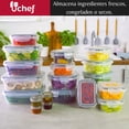 thumbnail image 2 of U Chef Juego de 24 Recipientes para Almacenamiento de Alimentos con tapas, Recipientes Herm&eacute;ticos de Pl&aacute;stico para Organizaci&oacute;n de Despensa y Cocina, Preparaci&oac, 2 of 6