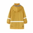thumbnail image 3 of AherBiu Kids Raincoats Button up Stand Collar Long Sleeve Hooded Waterproof Mid-Long Jackets, 3 of 6