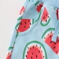 thumbnail image 4 of LIIPEE Boys Girls Casual Shorts Summer Fashion Cartoon Watermelon Printed Stretch Elastic Waist Drawstring Shorts Baby Leisure Daily Shorts,Sky Blue,2-3 Years, 4 of 7