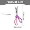thumbnail image 3 of Cyenie Stainless Steel Pinking Shears, Zig Zag Scalloped Craft Scissors for Decorative Edge and Dressmaking, Comfort Grip Shears for DIY Fabric Projects (Pink Purple Triangle), 3 of 5