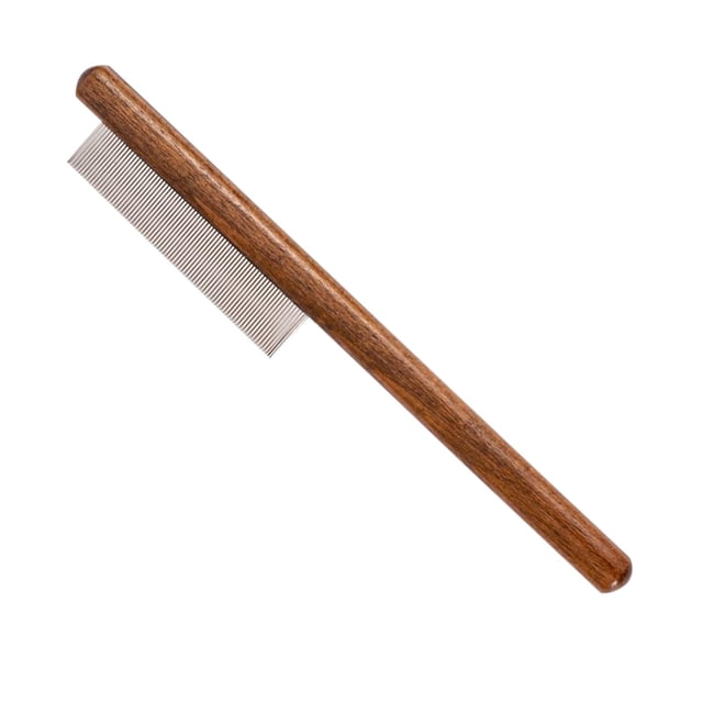 Bathing Brushesdog And Cat Comb The Pet Comb Comes With A Walnut Wood Handle + Durable Stainless Steel Material For Use On Small Animalsaa