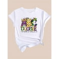 thumbnail image 3 of Camiseta De Manga Corta Para Mujer, Camisetas De Verano Para Pescar, Acampar, Uso DiarioCasual Stylish Short-Sleeve T-Shirt for Black Women with a Minimalist Letter Crown, Eye Mask, And Print.Father, 3 of 5