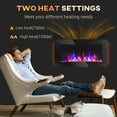 thumbnail image 4 of HOMCOM Electric Wall-Mounted Fireplace Flame Effect & 7 Color Backgrounds, 4 of 10