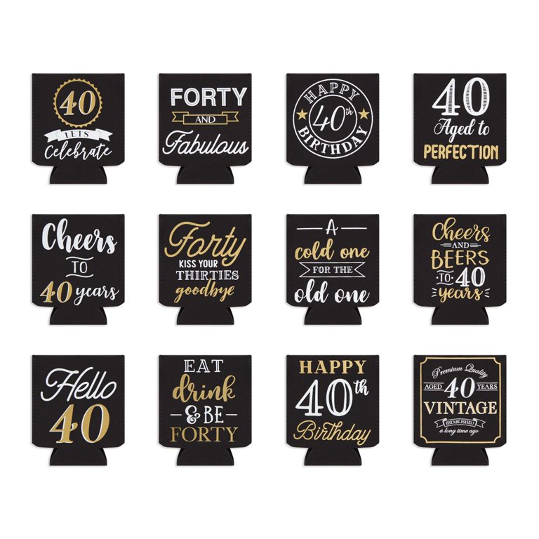 40th-birthday-party-can-cooler-sleeves-cheers-to-40-years-drink-koozie-decorations-12-pack-walmart-com