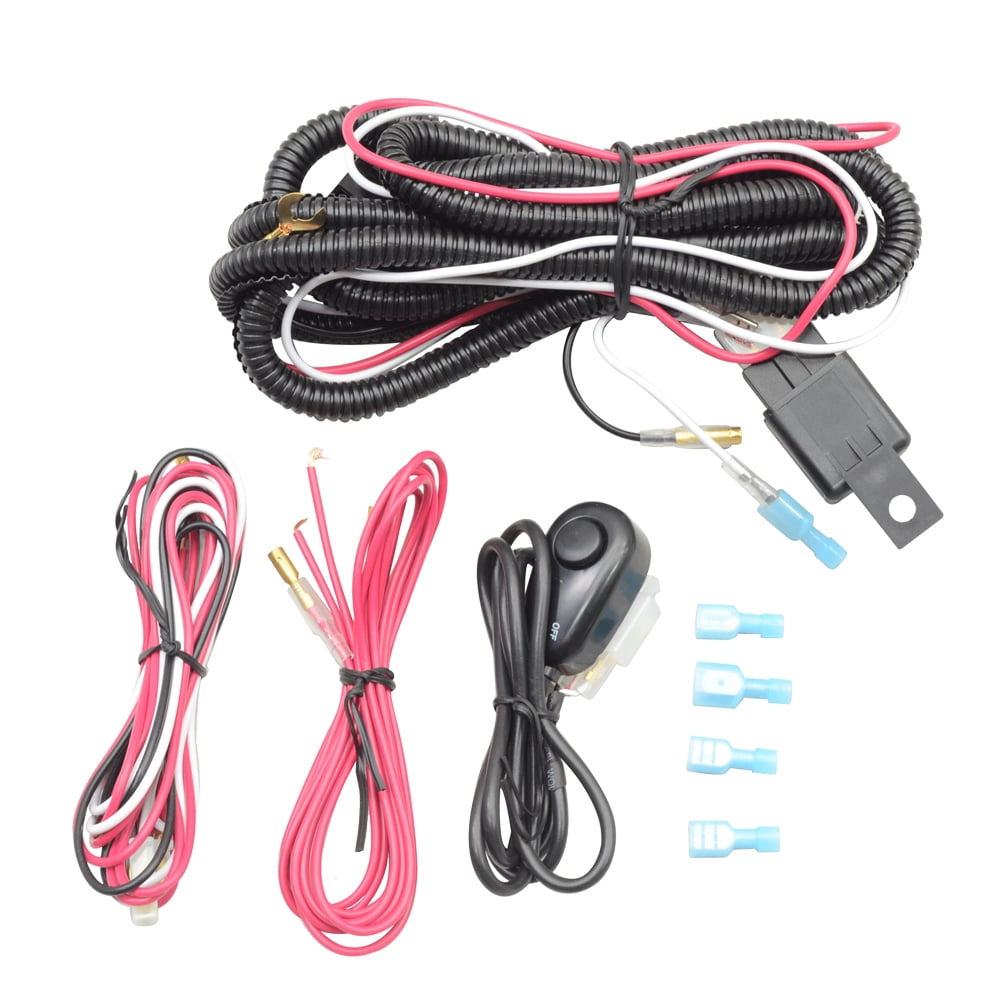12v Pre-Wired Fast Fit Driving/Fog Lamps Spot Lights Wiring Loom Kit with Relay