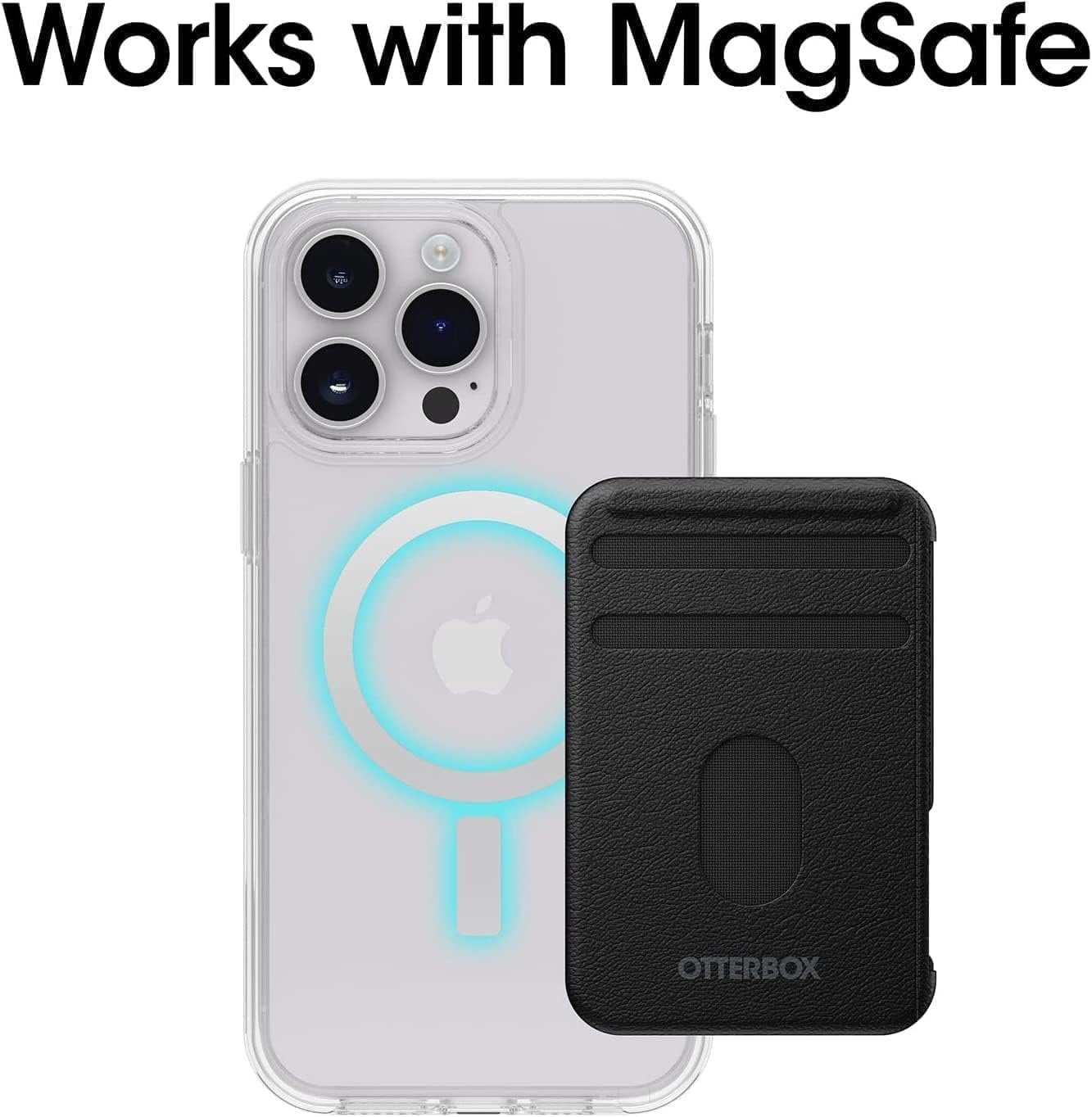 OtterBox iPhone 14 Pro Only - Symmetry Clear Series+ Case - Checkmate Pink - Ultra-Sleek - Snaps to MagSafe - Raised Edges Protect Camera & Screen - Non-Retail Packaging