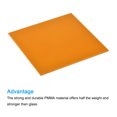 thumbnail image 3 of Uxcell PMMA Acrylic Sheets Colored Non Transparent 6 x 6 Inch Orange for Crafts, 3 of 4
