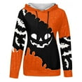 thumbnail image 3 of Halloween Hoodies for Women 2025 Funny Pumpkin Hoodie Long Sleeve Graphic Sweatshirt with Pockets Pullover Tops, 3 of 5