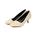 thumbnail image 5 of New Women Qupid Prance-09 Nubuck Pointy Toe Kitten Low Heel Pump, 5 of 5