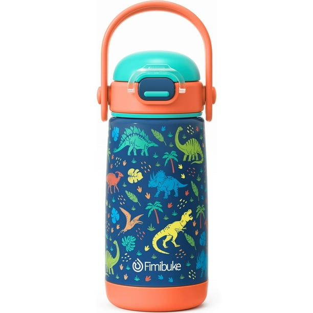 Botella de agua Fimibuke Kids con aislamiento de 420 ml con tapa y asa