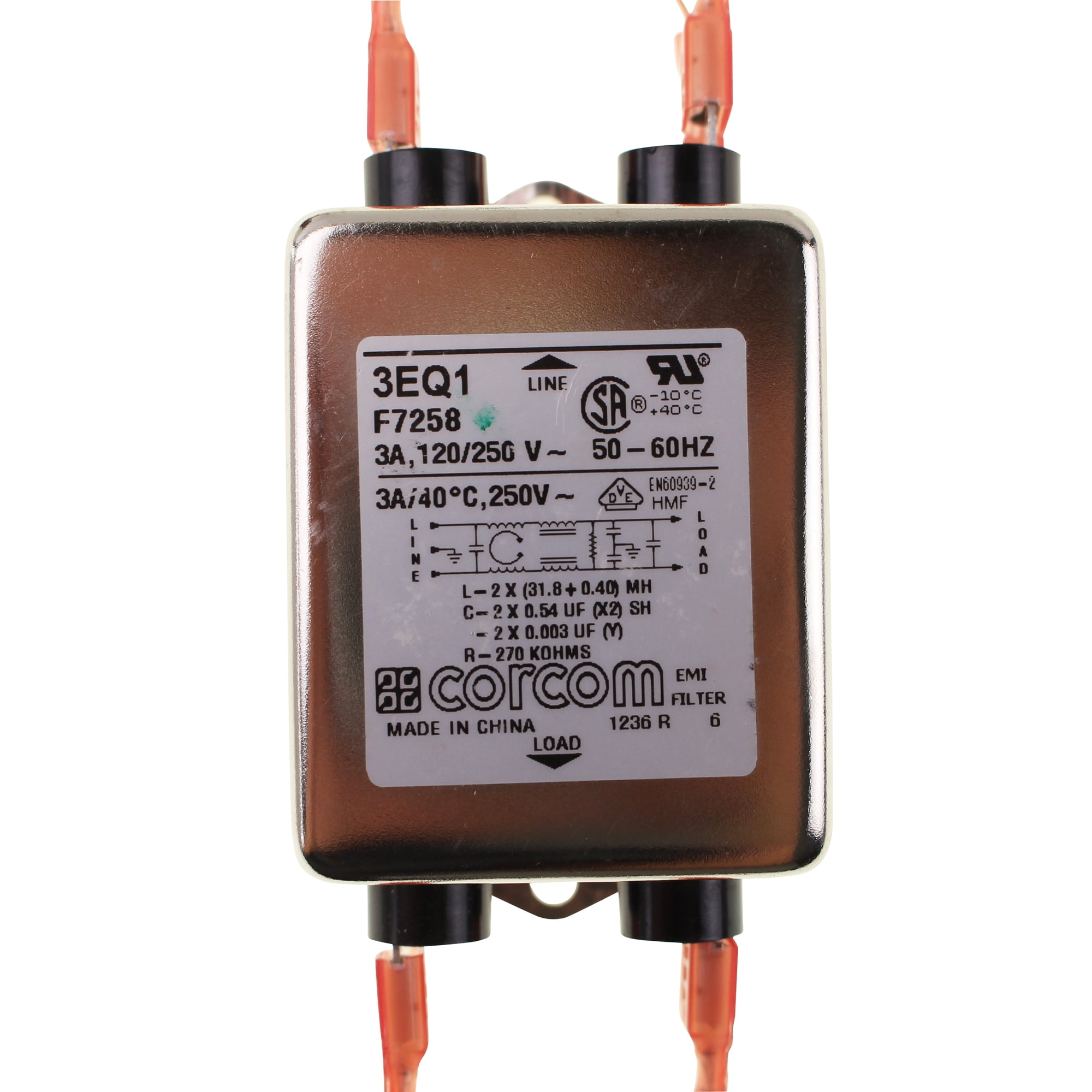 TE CONNECTIVITY / 3EQ1 RFI POWER LINE FILTER, 3A, 380UA