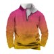 thumbnail image 2 of Sudadera sin capucha para hombre, informal, a la moda, con cuello alto, estampado de calaveras, cremallera, jersey de manga larga, blusa de poliéster para hombre, 2 of 5