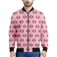 thumbnail image 3 of Chaqueta bomber con estampado de dibujos animados de cerdo para hombre, sudadera de manga larga en 3D, chaqueta bomber de calle de gran tamaño con cremallera, abrigo, ropa, 3 of 5