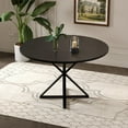 thumbnail image 2 of Mesa Redonda de Comedor para 4 Personas - 47 Pulgadas de Diámetro, Base Metálica Resistente y Tablero de Madera, Mesa Circular para Cocina, Comedor o Sala de Estar, 2 of 8