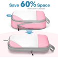 thumbnail image 3 of Livhil 6 Set Compression Packing Cubes for Suitcases, Packing Cubes for Travel Luggage Organizer Women, Pink, 3 of 7