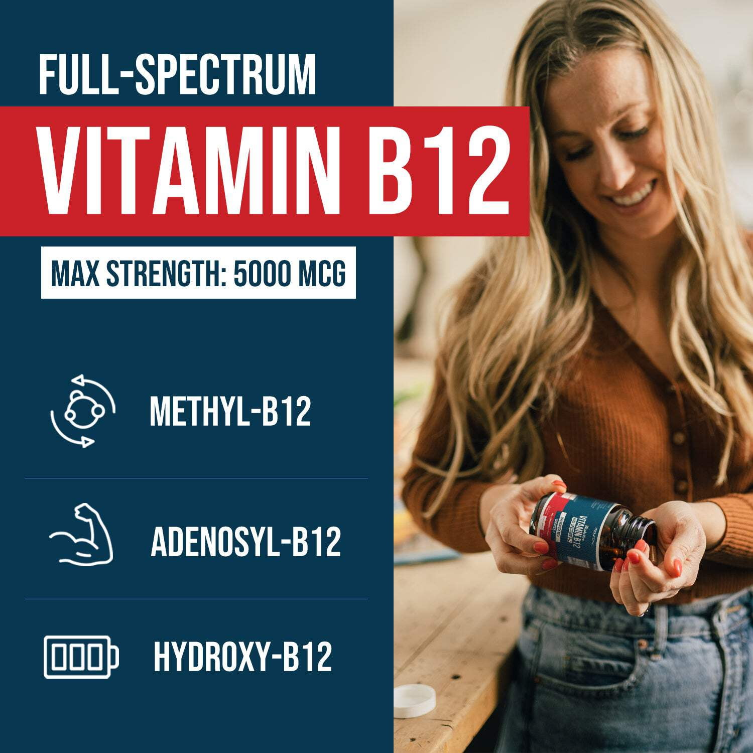 Triquetra Health BioActive B12: Vitamin B12 Plus L-Methylfolate
