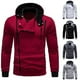 thumbnail image 2 of Mens Casual Zip Up Hoodie Jacket Full Zip Hooded Fleece Sweatshirt Athletic, 2 of 8