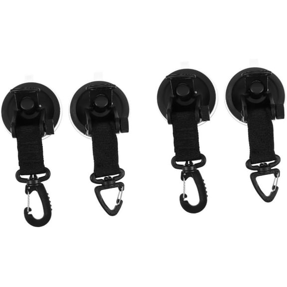 4 Pcs Suction Cup Hook Swivel Hooks Q Hanger Hooks Outdoor Heavy Duty Hooks Suction Cup for Window Hanging Suction Cup Towel Holder Shower Wall Hooks Tie Down with Hook Tent Sucker