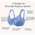 Exclare Everyday Bra Women's Plus Size Front Closure UBack Underwire