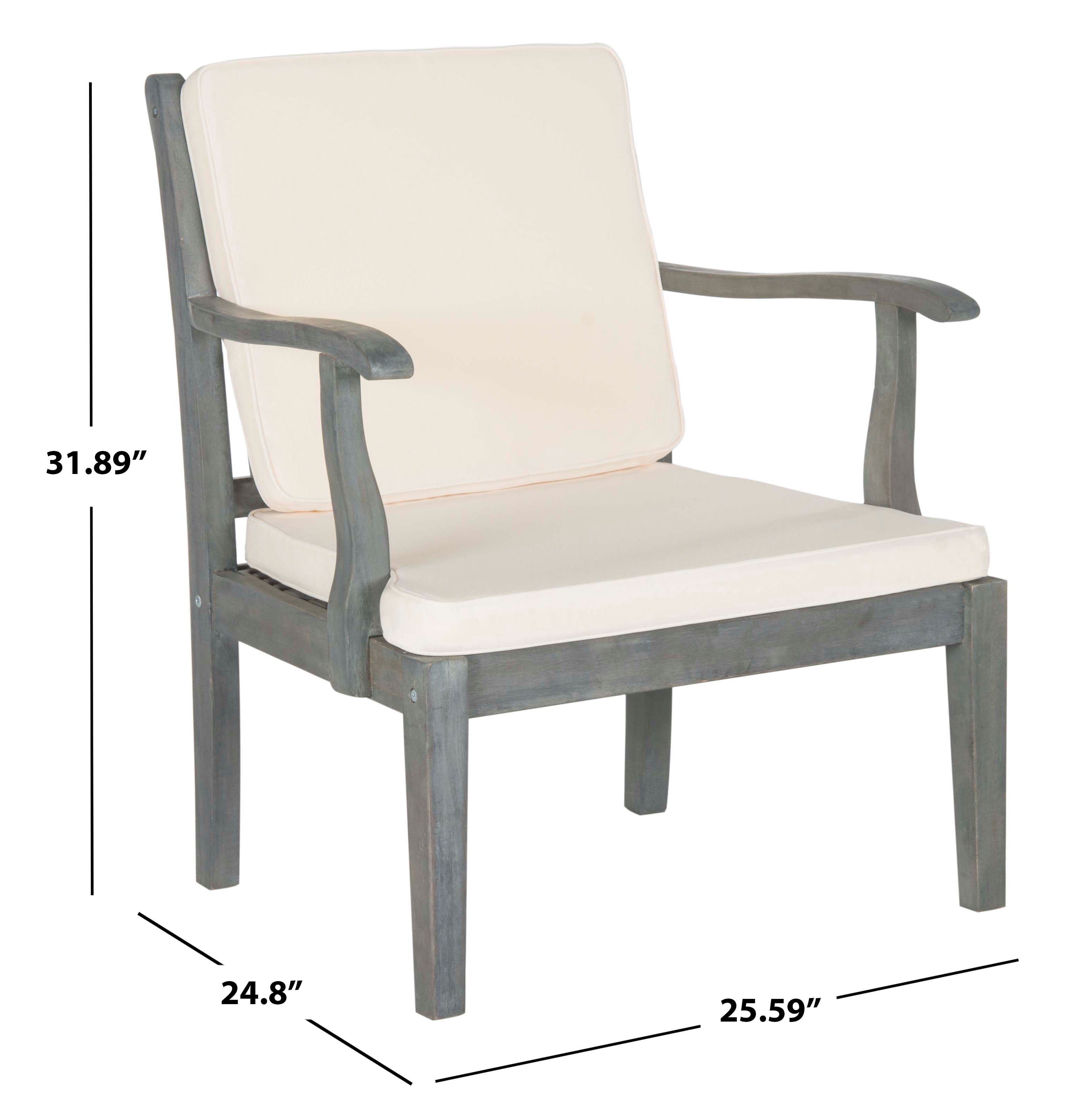 Safavieh Fresno Outdoor Contemporary 4 Piece Living Set with Cushion