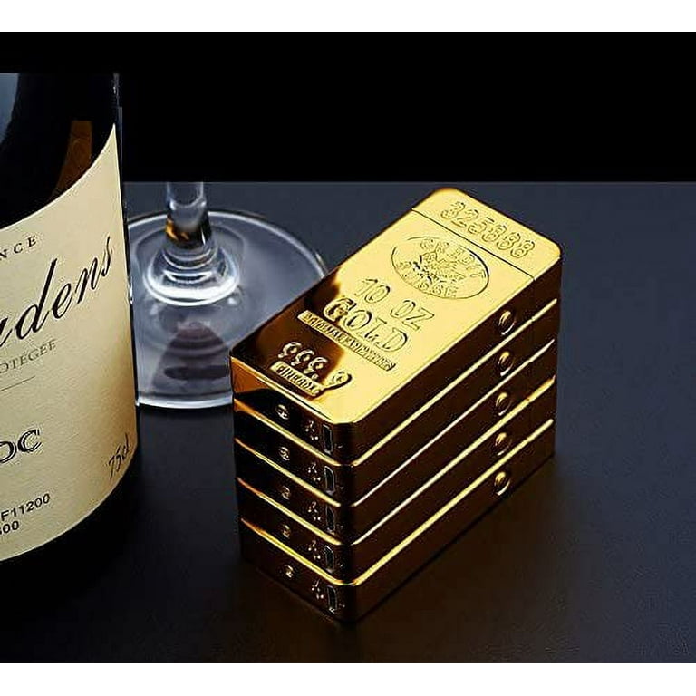 Arc USB Electronic Rechargeable Battery Windproof Gold Bar Shaped Cigar Cigarette Lighter