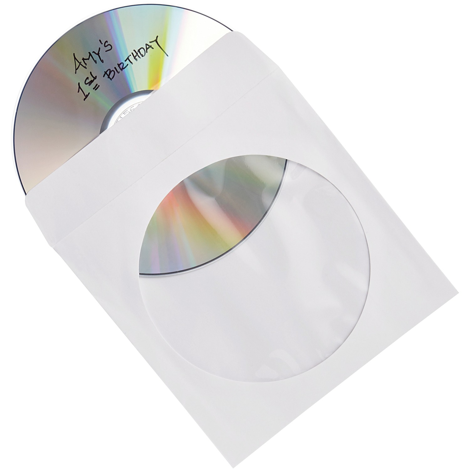 Verbatim 95102 4.7GB DVD-RS 100-Count Spindle and CD/DVD Paper Sleeves with Clear Window, 100-Pack - image 2 of 4