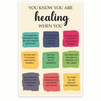You Know You Are Healing When You Poster - Therapy Counselor Office Therapist - Self Love Self Healing Wall Art - 12 x 18 Inch Poster - Unframed - Premium 100lb Gloss - Made In USA - BMCP078
