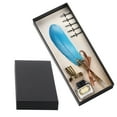 thumbnail image 4 of Calligraphy Pen, Feather Pen Scientific Grip Design With Empty Ink Bottle Pen Holder For Calligraphy Practice For Creation Light Purple,Dark Purple,Dark Blue,Sky Blue, 4 of 8