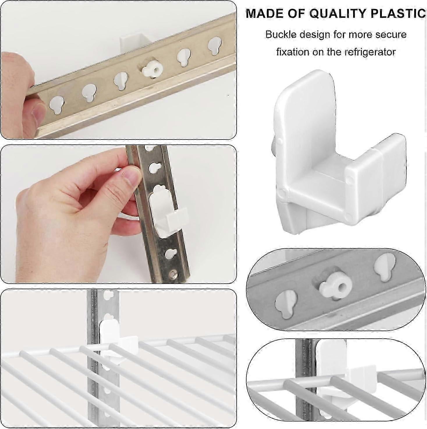 14pcs Plastic Refrigerator Shelf Clips, Freezer Shelf Clip Cooler Shelf Support
