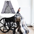 thumbnail image 6 of Wheelchair Blanket Fleece Lap Cover Windproof Warmth for Elderly Indoor Outdoor Winter Use Gray, 6 of 9
