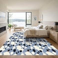 thumbnail image 3 of ODIKA 6'x9' Machine Washable Non-Slip Area Rug, Monochrome Interlocking Spotted Design With Abstract Animal Inspired Motifs High Traffic Rug with Pad, Gray, 909393, 3 of 8