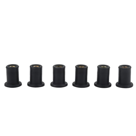 6Pcs M4 Rubber Well Nuts,Nut Insert Kit Rubber Well Nut Assortment Windshield for Motorcycles Kayak Canoe Boats