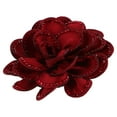 thumbnail image 1 of Removable Shoe Flower Clips with Rhinestone Embellishments for Women White Polyester Craft Flowers, 1 of 8