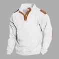 thumbnail image 2 of Sudadera de cuello redondo para hombre - Manga larga con botones, corte holgado térmico, estilo deportivo informal, tallas múltiples, 2 of 6