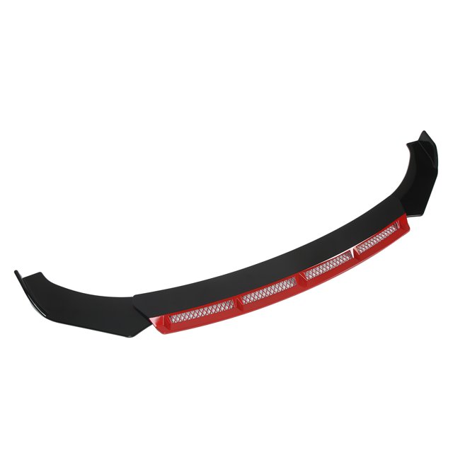 Front Bumper Lip Body Kit, Abrasion Resistant 3pcs Reliable Rugged Universal Front Splitter Colorfast For Car Modification Red