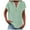Green, variant on Womens Solid Color Henley Summer Tops V Neck Button Dressy Casual T Shirts Blouses Trendy Clothes (Beige, XL)