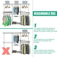 thumbnail image 2 of Adjustable Wall Mounted Closet Rack System with Shelf, 2 of 10