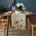 thumbnail image 2 of Yellow Beige Flower Table Runner - 48 Inch Long, Kitchen Dining Table Runner Dresser Scarves, Farmhouse Shabby Chic Wildflower Farmhouse Decor for Coffee Tables Wedding Party Banquet, 2 of 8