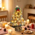 thumbnail image 6 of 2026 Christmas Home Party Decoration Flocked Wintery Mini Tabletop Christmas Tree Before Lit Small Xmas Tree With Velvet Balls Ornaments Desktop Christmas Decor Christmas Celebration Party, 6 of 6
