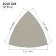 thumbnail image 2 of Unique Bargains Triangular Sandpaper Hook and Loop Fit 3-1/2' Oscillating Multi-Tool Silicon Carbide for Wet/Dry 5000 Grit 30pcs, 2 of 5