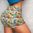thumbnail image 4 of Daiia Retro Bike Pattern Women's Workout Shorts Biker Shorts - High Waisted Workout Spandex Tummy Control Gym Running Yoga Shorts-XX-Large, 4 of 8