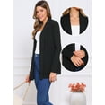 thumbnail image 2 of DARING DIVA Open Front Long Sleeve Lightweight Knit Cardigans L Black, 2 of 6