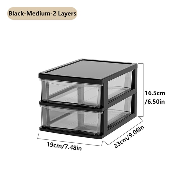 2-6Layers Medium Desktop Storage Box with Drawer Heightened Table Organizer Plastic Office storage cabinet for home Stationery