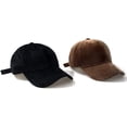 thumbnail image 6 of YooGuoGuo Women's Winter Fall Classic Style Velvet Baseball Cap 6 Panel Fashionable Adjustable Sports Hat for Women, 6 of 7