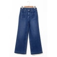 thumbnail image 5 of Women's Sail Blue Wide Leg Pocketed High Waist Jeans | [ZhiHiMeRi] | 8, 5 of 12