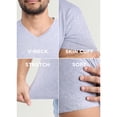thumbnail image 6 of X RAY JEANS Mens Basic V-Neck Short Sleeve T-Shirt, Cloud Grey, L, 6 of 6