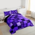 thumbnail image 3 of Homewish Futuristic Cubes 2pcs Bedding Comforter Set For Teens Adults,Geometric Plaid Grid Twin Comforter Sets,Abstract Vintage Aesthetic Breathable Bedding Set,Ultra Soft Home Decor,Reversible, 3 of 8