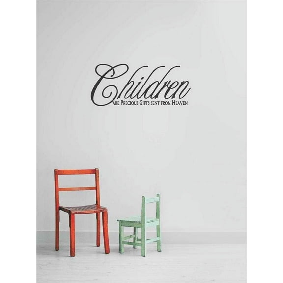 Wall Decal Are Precious Gifts Sent From Heaven Girls Room Unicorn Pony Princess Crown Sparkle Lama Magical Holiday Gift Decorating Ideas Sticker - Size: 11 Inches X 23 Inches