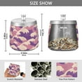 thumbnail image 2 of Yayeee Ashtray with Lid for Cigarette Smokeless Stainless Steel Home Ash Holder, Purple Wave Pattern, 2 of 7